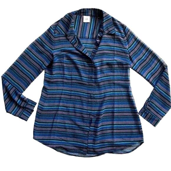 Cabi Plaid Button Down Casual Top Long Sleeve XS - Picture 1 of 4